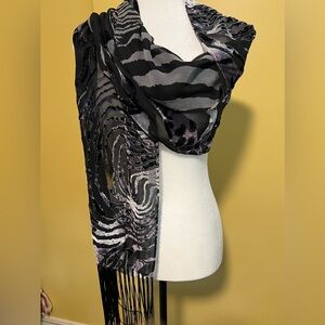 Velvety sheer shawl/scarf/coverup